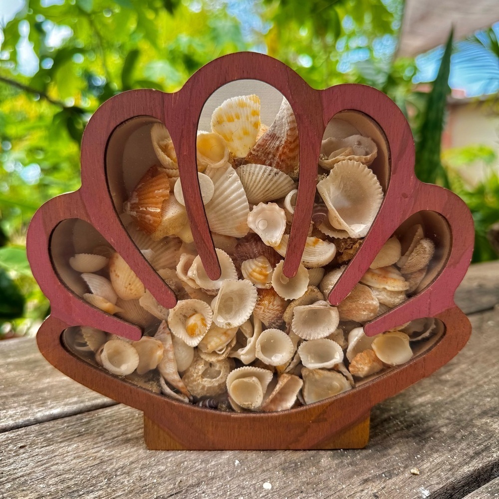 Shell-Shaped Wooden Beach collection Home Accent coastal decor handmade